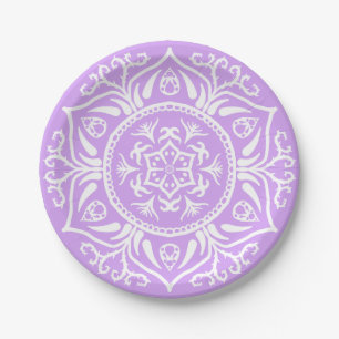 Lavender Mandala Paper Plate