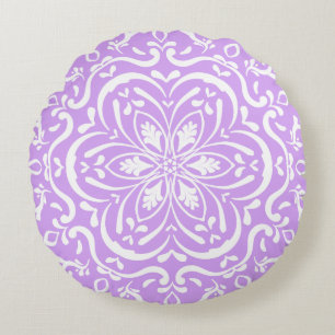 Lavender Mandala Round Cushion