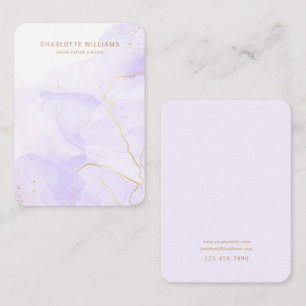 Lavender Marble Custom Jewelry Holder Card