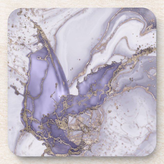 Lavender Marble Splash Coaster (Front)