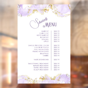 Lavender Marbling Design Services Menu