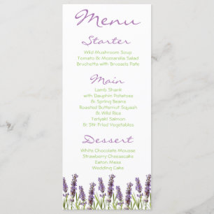 Lavender Menu
