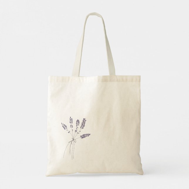 Lavender Minimal Custom  Tote Bag (Back)