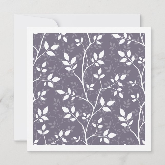 Lavender Minimalist Botanical Woven Branches Card (Front)