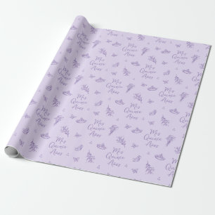 Lavender Mis Quince Años Quinceanera Wrapping Paper