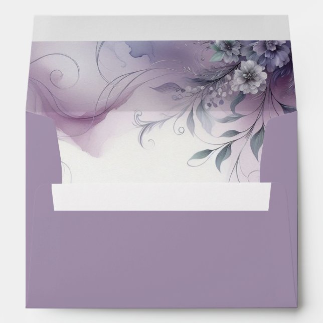 Lavender Mist and Watercolor Whispers Envelope (Back (Bottom))