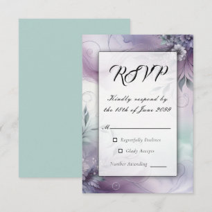 Lavender Mist and Watercolor Whispers RSVP Card