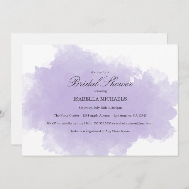 Lavender Mist | Bridal Shower Invitation (Front/Back)
