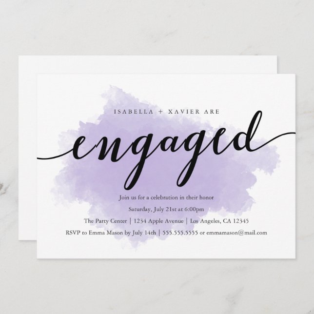 Lavender Mist | Engagement Party Invitation (Front/Back)