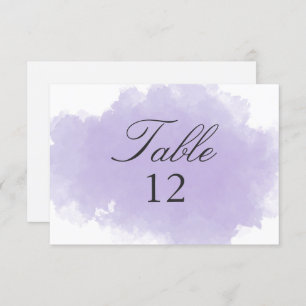 Lavender Mist Table Number Card
