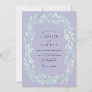 Lavender Misty Willow Wedding Invitation