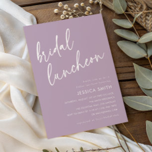Lavender Modern Boho Bridal Luncheon Invitation