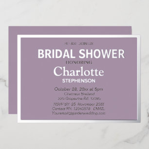 Lavender Modern Classic Bridal Shower