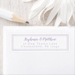 Lavender Modern Wedding RSVP Return Address