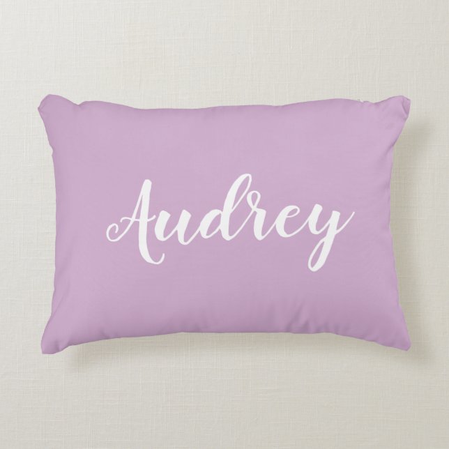 Lavender Monogram Accent Pillow (Front)