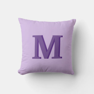 Lavender Monogram Initial  Cushion