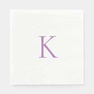 Lavender Monogram Luncheon Napkins