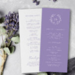 Lavender Monogram Wedding Programme<br><div class="desc">Guide your guests through the ceremony seamlessly with our Lavender Monogram Wedding Program. This program incorporates the monogram,  order of events,  and simple typography,  creating a keepsake that perfectly complements the overall wedding aesthetic. Ensure your loved ones are informed and engaged throughout the celebration.</div>