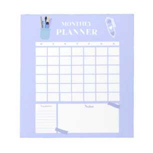 Lavender Monthly Planner Layout Art Notepad