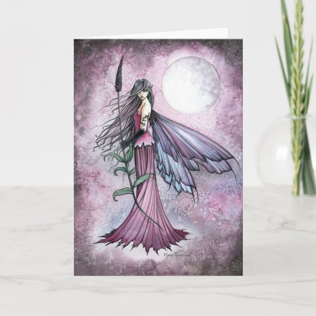 Lavender Moon Mystical Fantasy Fairy Art Card (Front)
