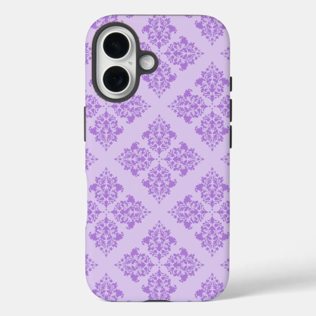 Lavender Moroccan Damask Case-Mate iPhone Case (Back)