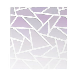 Lavender mosaic pattern notepad