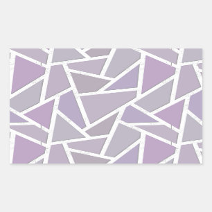 Lavender mosaic pattern rectangular sticker