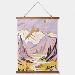 Lavender Mountains Hanging Tapestry