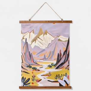 Lavender Mountains Hanging Tapestry