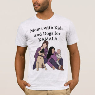 Lavender - Mum Kid and Dog for Kamala Tshirt