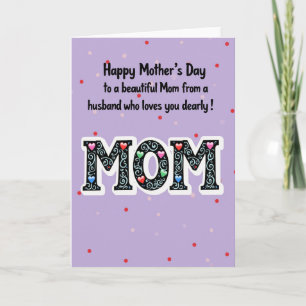 Lavender Mum Love Swirls Card