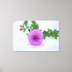 Lavender Mum Painted Wrapped Canvas