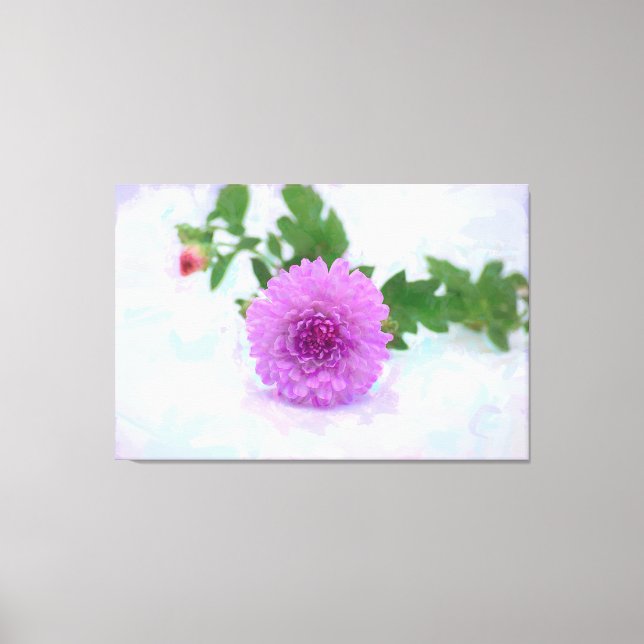 Lavender Mum Painted Wrapped Canvas (Front)