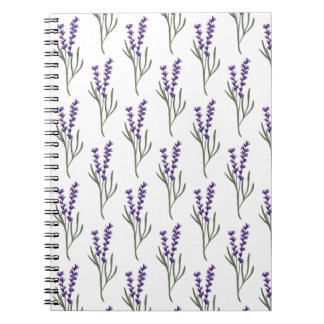 Lavender Notebook White Pattern