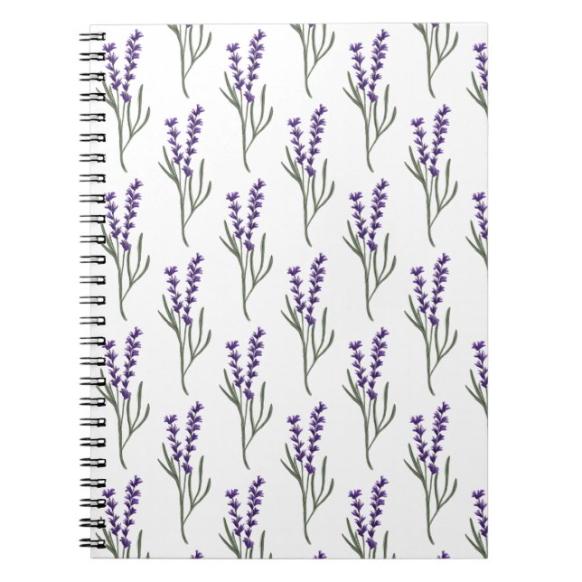 Lavender Notebook White Pattern (Front)