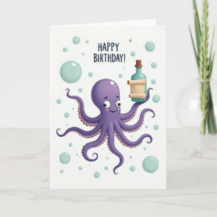 Lavender Ocean Birthday Card
