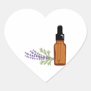 Lavender Oil Heart Sticker
