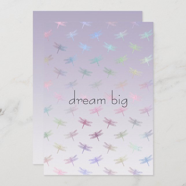 Lavender Ombre Rainbow Dragonflies (Front/Back)