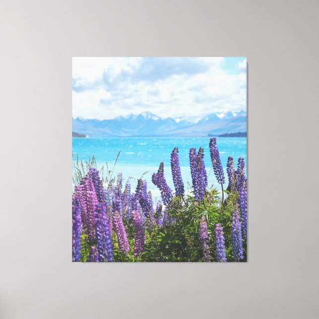 lavender on the lake shore canvas print (Front)