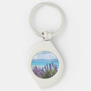 lavender on the lake shore key ring