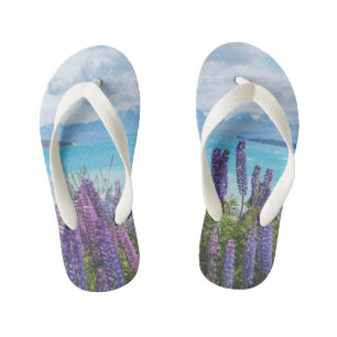 lavender on the lake shore kid's jandals