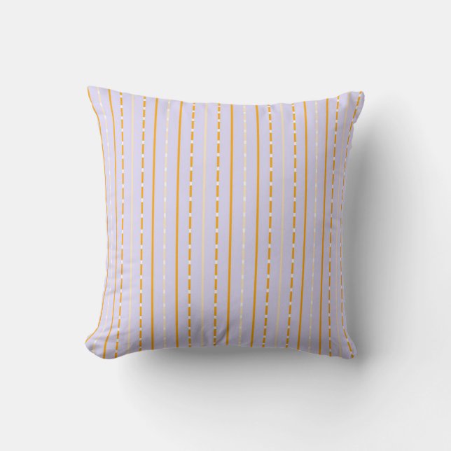 Lavender & Orange Pattern Cushion (Front)