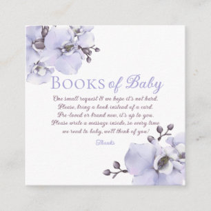 Lavender Orchid Books for Baby Request Card