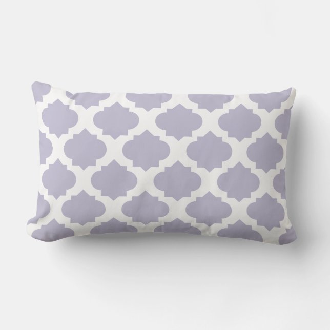 Lavender Ornate Pattern Lumbar Cushion (Front)
