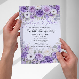 Lavender Palette Love Is in Bloom Bridal Shower Invitation