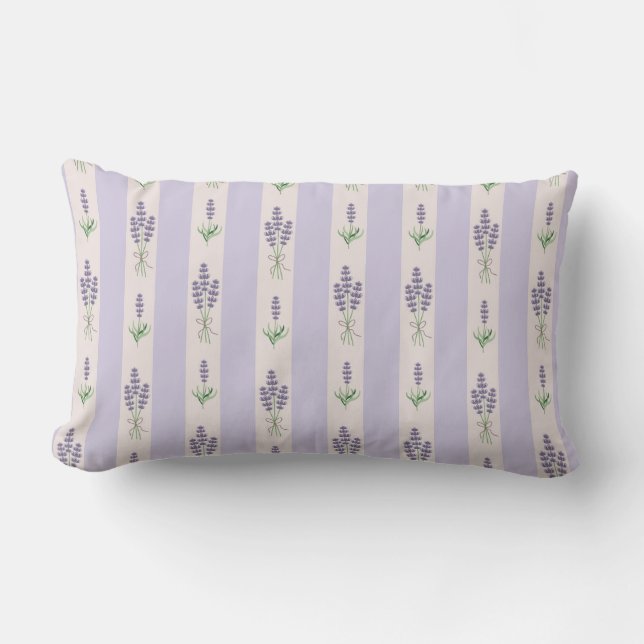 Lavender Pattern Lumbar Cushion (Front)