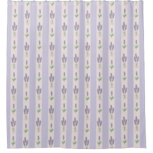Lavender pattern shower curtain
