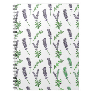 Lavender Pattern Spiral Notebook
