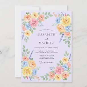 Lavender Peaceful Spring Wedding Invitation