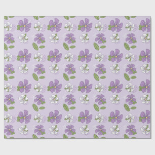 Lavender Periwinkles Wrapping Paper
